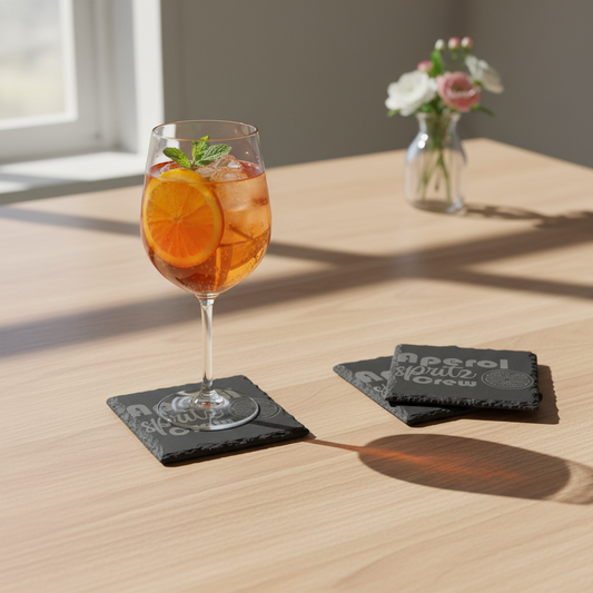 Schiefer-Untersetzer – Personalisiert für Aperol-Liebhaber