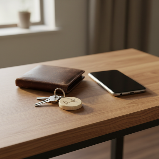 Personalisierter Holz-Schlüsselanhänger für Katzenliebhaber