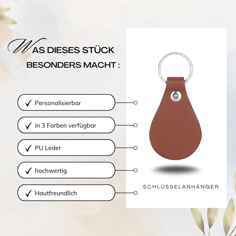 PU-Leder-Schlüsselanhänger – Für Papa, Mama, Opa & Oma