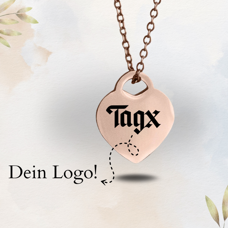 Individuelle Gravur-Halskette mit Herzanhänger