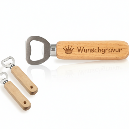 Holz-Flaschenöffner mit individueller Gravur