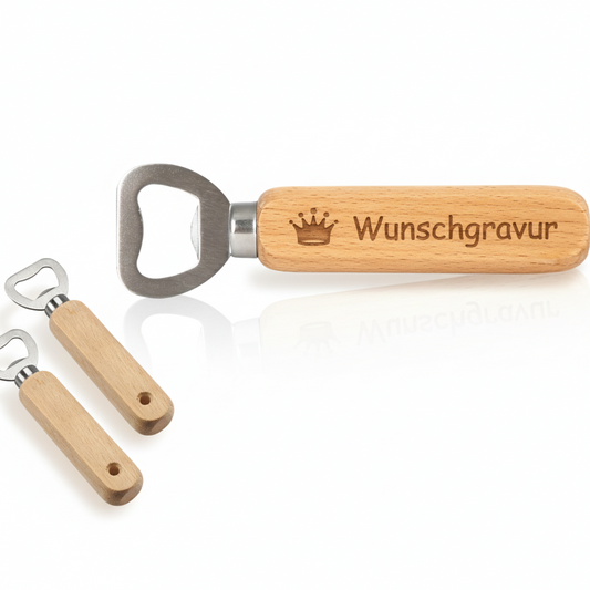 Holz-Flaschenöffner mit individueller Gravur