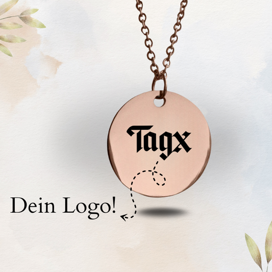 Individuelle Gravur-Halskette mit Münzanhänger