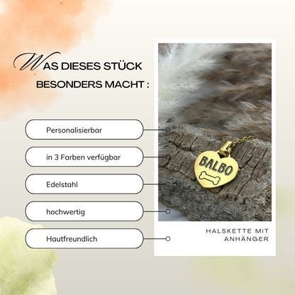 Haustierliebhaber-Halskette mit Herzanhänger