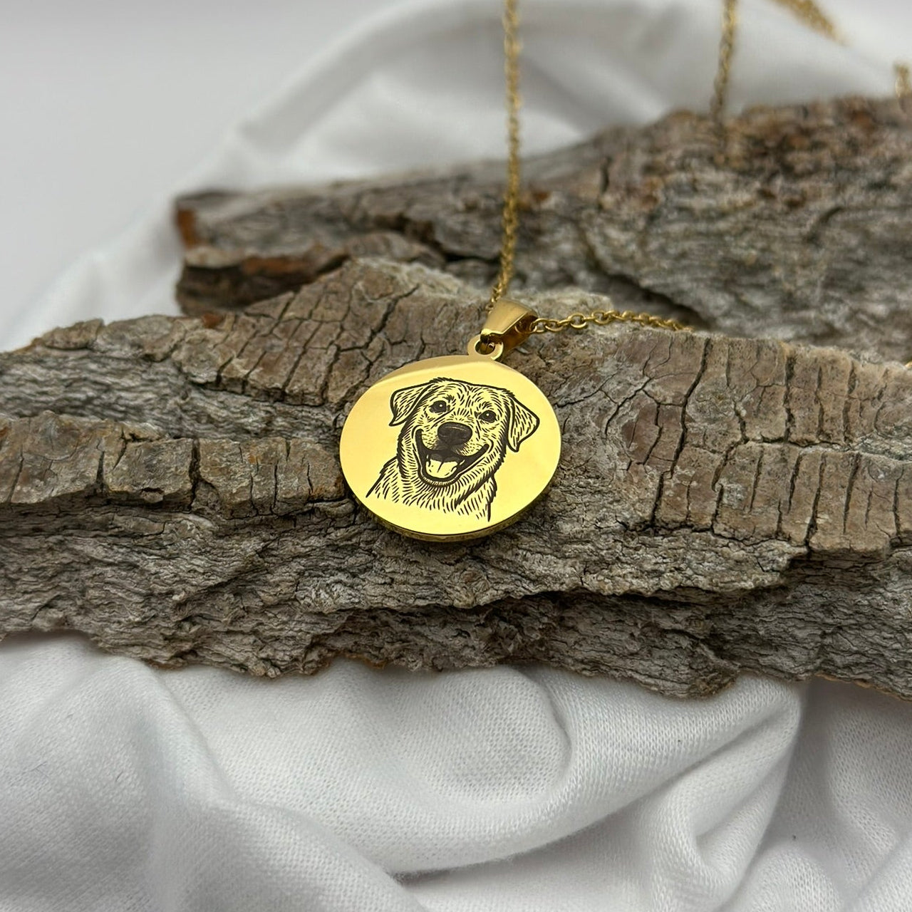 Haustier Foto-Gravur Halskette (mit Namensoption)