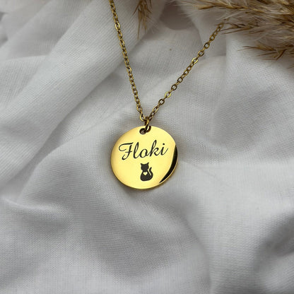 Haustierliebhaber-Halskette mit Münzanhänger