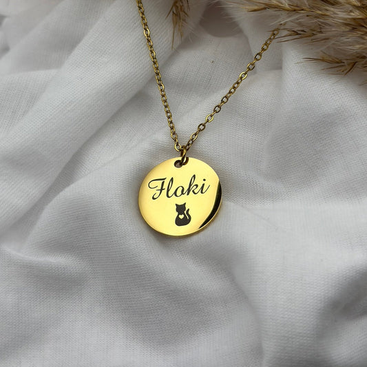 Haustierliebhaber-Halskette mit Münzanhänger