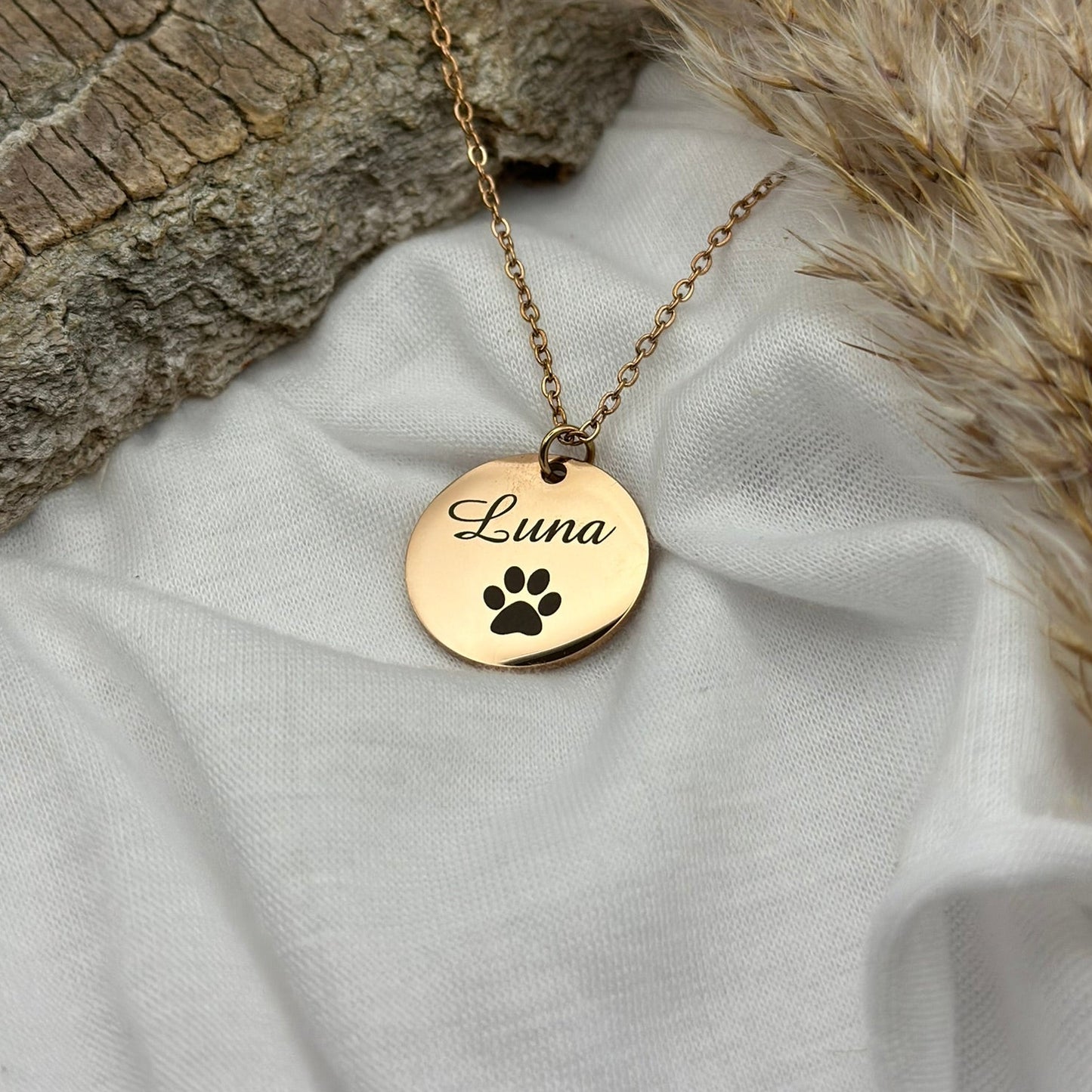 Haustierliebhaber-Halskette mit Münzanhänger