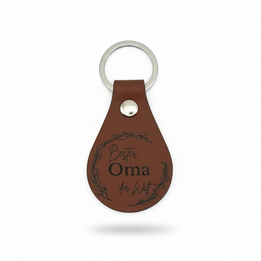PU-Leder-Schlüsselanhänger – Für Papa, Mama, Opa & Oma