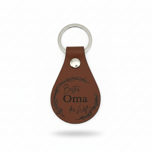 PU-Leder-Schlüsselanhänger – Für Papa, Mama, Opa & Oma