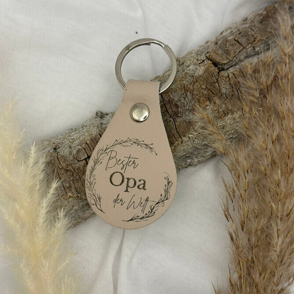 PU-Leder-Schlüsselanhänger – Für Papa, Mama, Opa & Oma