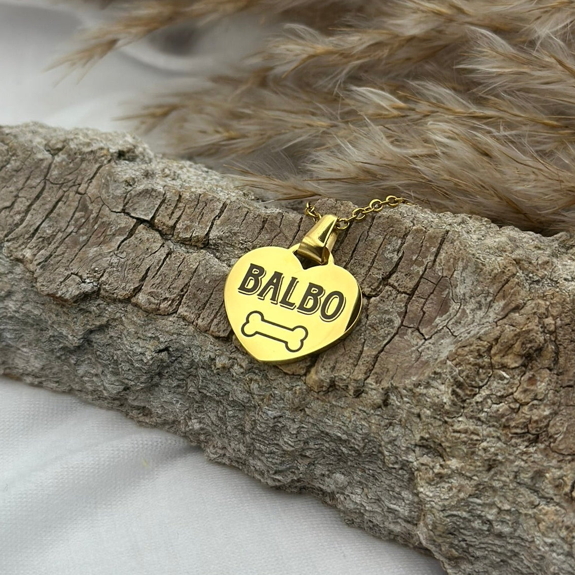 Haustierliebhaber-Halskette mit Herzanhänger