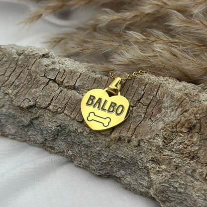 Haustierliebhaber-Halskette mit Herzanhänger