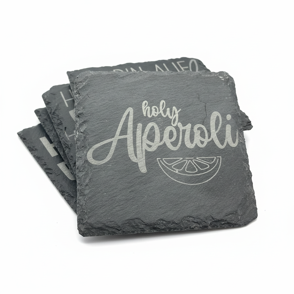 Schiefer-Untersetzer – Personalisiert für Aperol-Liebhaber