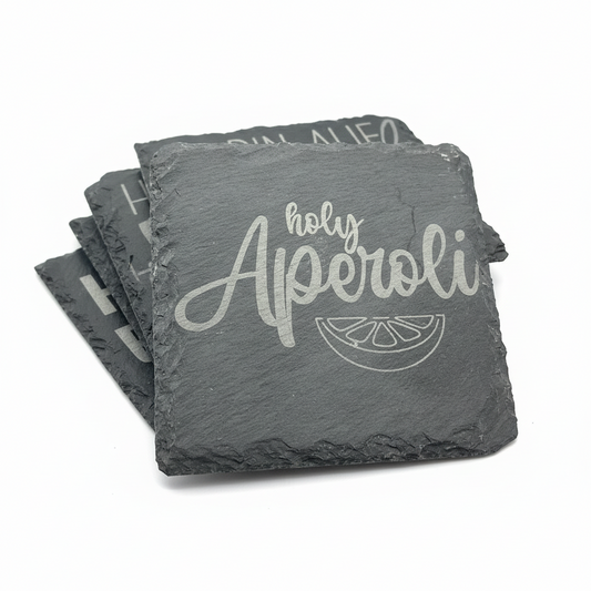 Schiefer-Untersetzer – Personalisiert für Aperol-Liebhaber