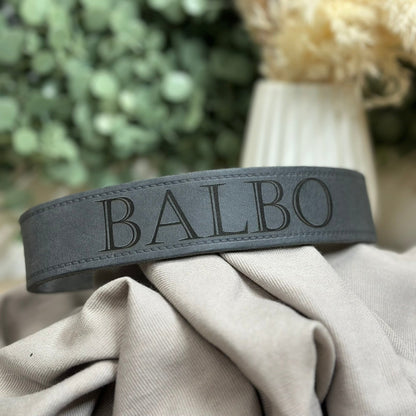 Leder-Hundehalsband mit Zugentlastung – Personalisiert