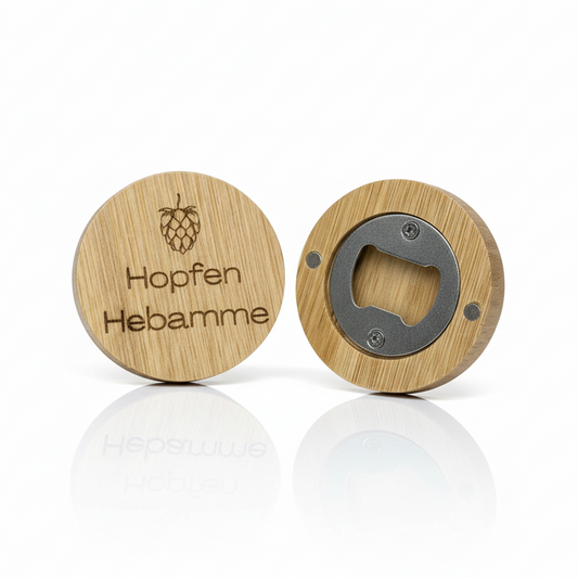 Bambus-Flaschenöffner mit Magnet – Graviert