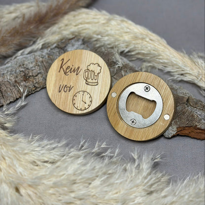 Bambus-Flaschenöffner mit Magnet – Graviert