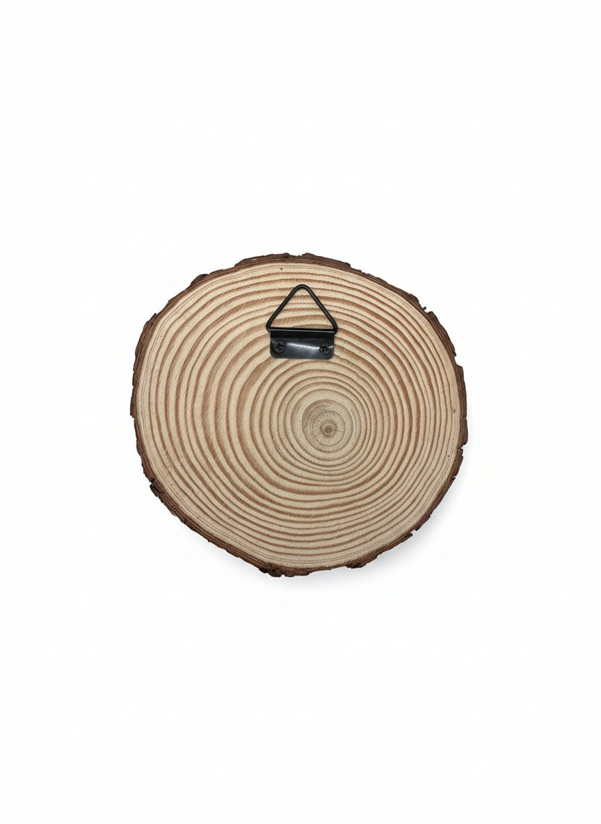 Hundeleinen-Halter aus Holzscheibe mit Name & Motiv