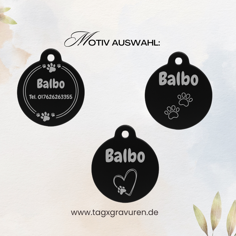 Hundemarke mit Gravur