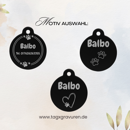 Hundemarke mit Gravur