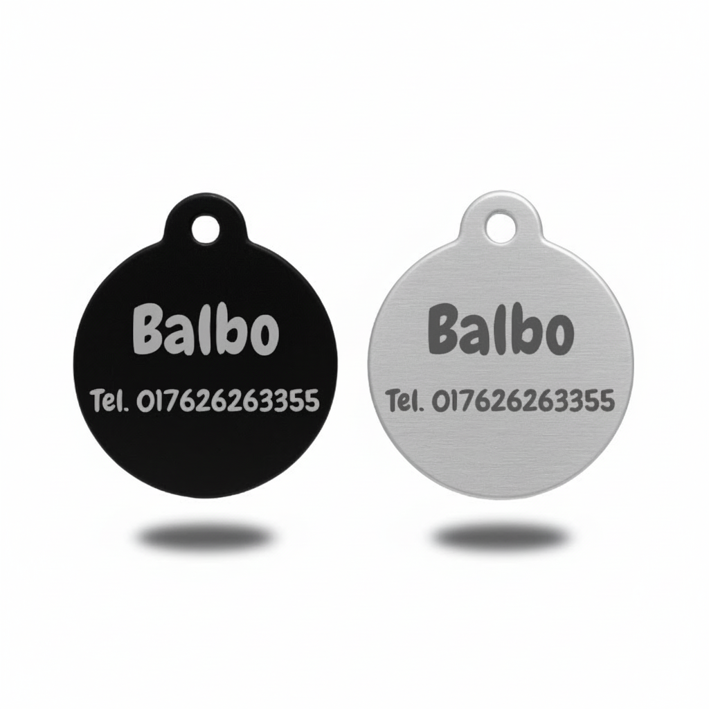 Personalisierte Hundemarke aus Aluminium