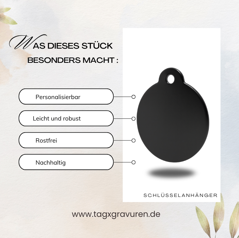 Personalisierte Hundemarke aus Aluminium