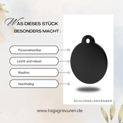 Personalisierte Hundemarke aus Aluminium