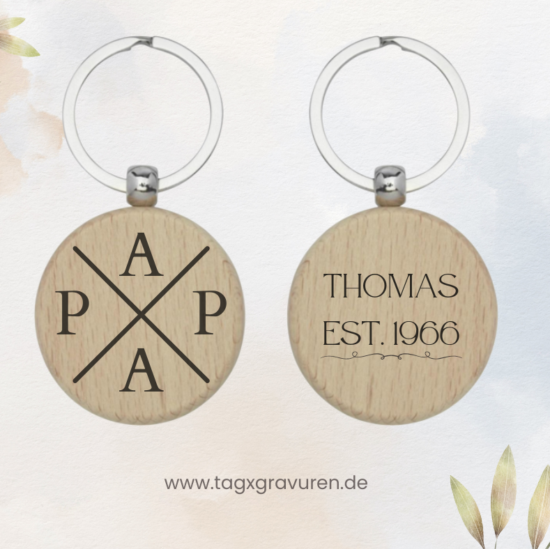 Schlüsselanhänger PAPA Gravur