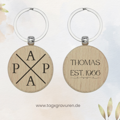 Schlüsselanhänger PAPA Gravur