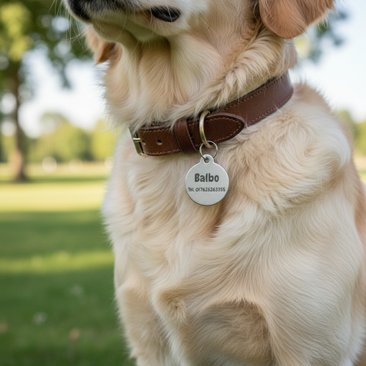 Personalisierte Hundemarke aus Aluminium