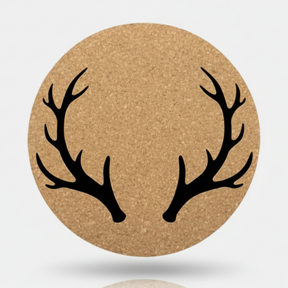 Runde Kork-Untersetzer – Personalisierbare Weihnachtsmotive