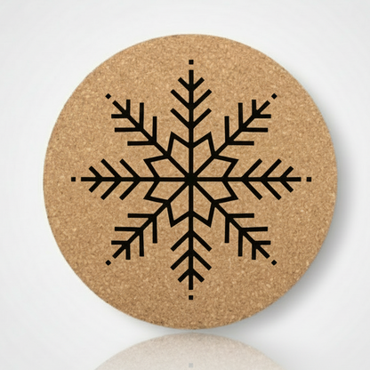 Runde Kork-Untersetzer – Personalisierbare Weihnachtsmotive
