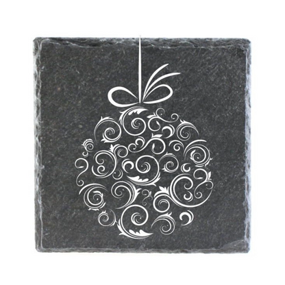 Schiefer-Untersetzer – Personalisierbare Weihnachtsmotive