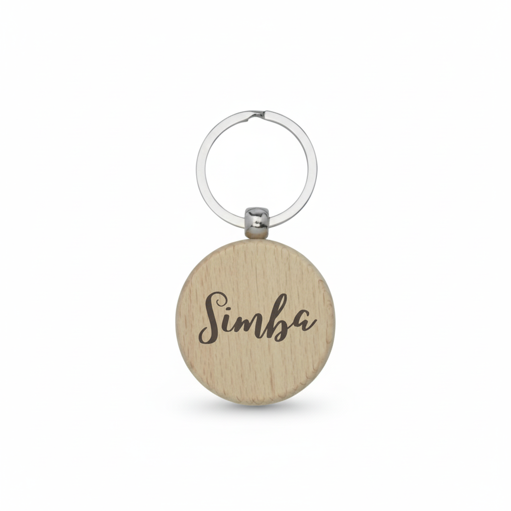 Personalisierter Holz-Schlüsselanhänger für Katzenliebhaber