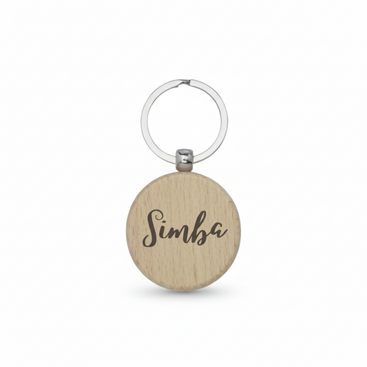 Personalisierter Holz-Schlüsselanhänger für Katzenliebhaber
